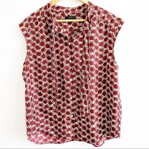J. Crew top Sz 12 Sleeveless Button Down Blouse.